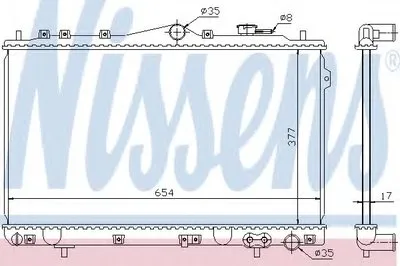 Радиатор, охлаждение двигателя NISSENS купить