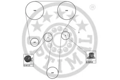 Комплект ремня ГРМ OPTIMAL купить
