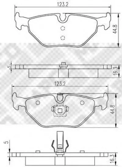 Комплект тормозных колодок, дисковый тормоз MAPCO купить