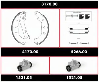 Комплект тормозов, барабанный тормозной механизм Precision Kit REMSA купить