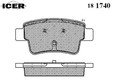Комплект тормозных колодок, дисковый тормоз ICER купить