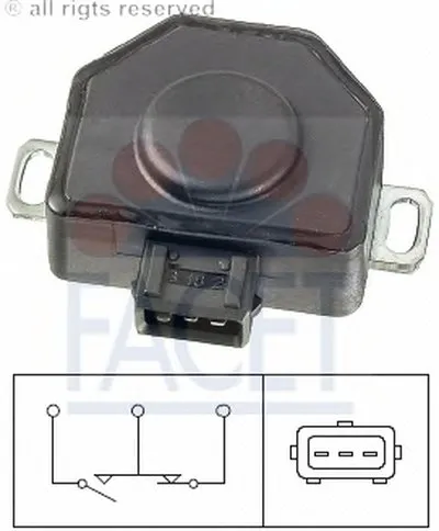 Датчик, положение дроссельной заслонки FACET купить