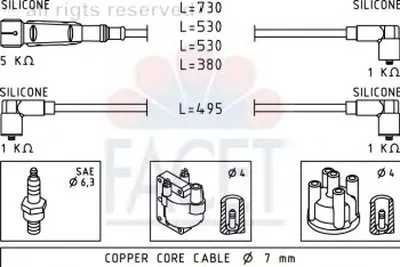 Комплект проводов зажигания FACET купить
