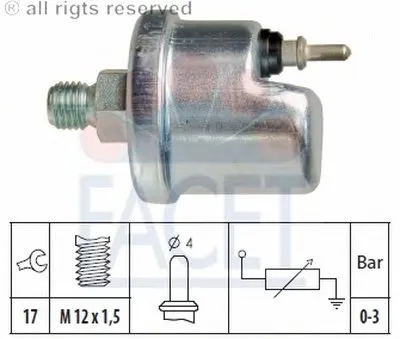 Датчик, давление масла FACET купить
