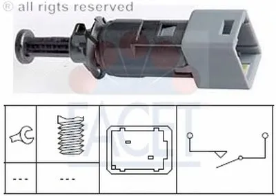 Выключатель фонаря сигнала торможения; Выключатель, привод сцепления (Tempomat) FACET купить