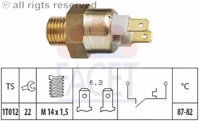 Термовыключатель, вентилятор радиатора FACET купить