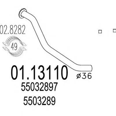 Труба выхлопного газа MTS купить