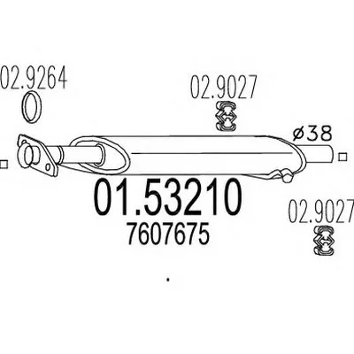 Средний глушитель выхлопных газов MTS купить