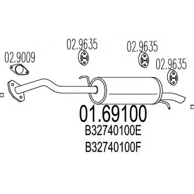 Глушитель выхлопных газов конечный MTS купить