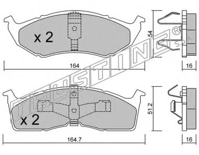 Комплект тормозных колодок, дисковый тормоз TRUSTING купить