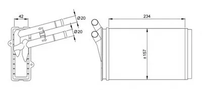 Теплообменник, отопление салона NRF купить
