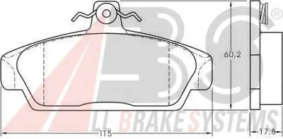 Комплект тормозных колодок, дисковый тормоз A.B.S. купить