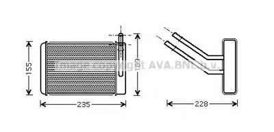 Теплообменник, отопление салона AVA QUALITY COOLING купить