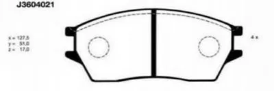 Комплект тормозных колодок, дисковый тормоз NIPPARTS купить