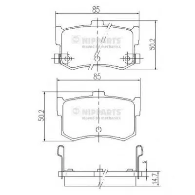 Комплект тормозных колодок, дисковый тормоз NIPPARTS купить