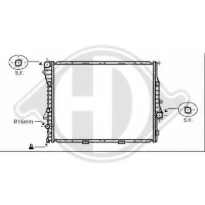 Радиатор, охлаждение двигателя DIEDERICHS купить
