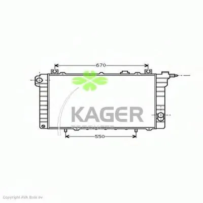 Радиатор, охлаждение двигателя KAGER купить