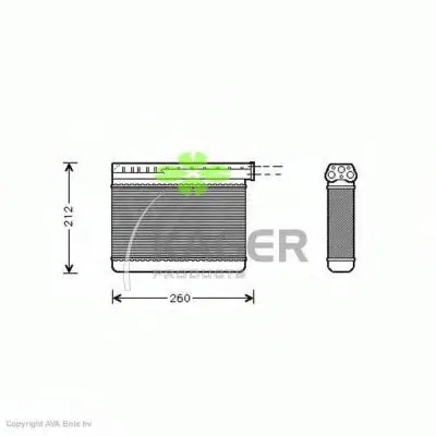Теплообменник, отопление салона KAGER купить