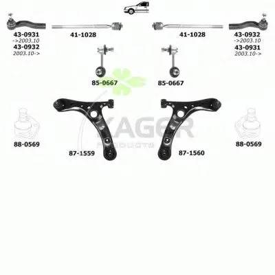 Подвеска колеса KAGER купить