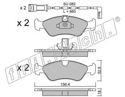 Комплект тормозных колодок, дисковый тормоз fri.tech. купить