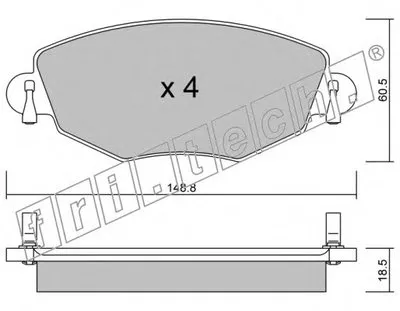 Комплект тормозных колодок, дисковый тормоз fri.tech. купить