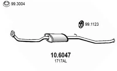 Средний глушитель выхлопных газов ASSO купить