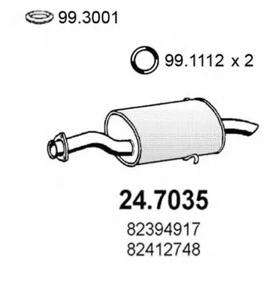 Глушитель выхлопных газов конечный ASSO купить