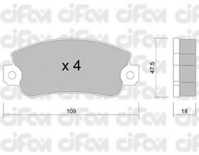 Комплект тормозных колодок, дисковый тормоз CIFAM купить