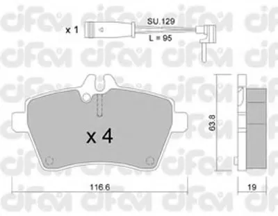 Комплект тормозных колодок, дисковый тормоз CIFAM купить