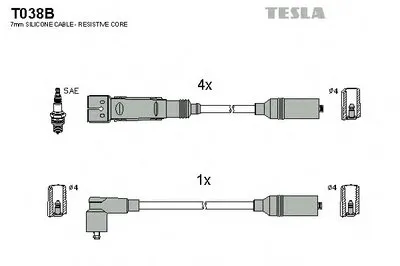 Комплект проводов зажигания alternative TESLA купить