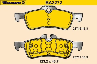 Комплект тормозных колодок, дисковый тормоз BARUM купить