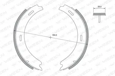 Комплект тормозных колодок, стояночная тормозная система WEEN купить