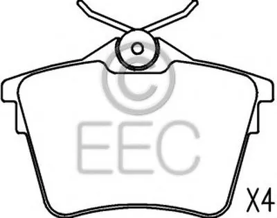 Комплект тормозных колодок, дисковый тормоз EEC купить