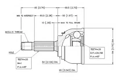 Шарнирный комплект, приводной вал VEMA купить