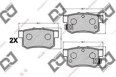 Комплект тормозных колодок, дисковый тормоз DJ PARTS купить