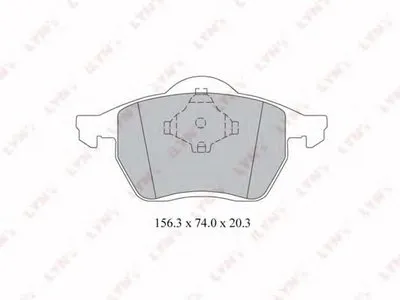 Комплект тормозных колодок, дисковый тормоз LYNXauto купить