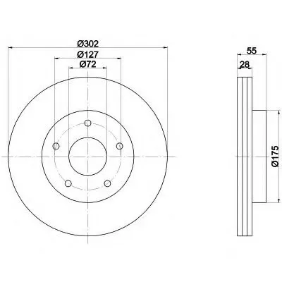 Тормозной диск PRO HELLA купить