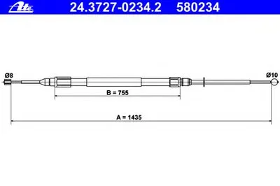 Трос, стояночная тормозная система ATE купить