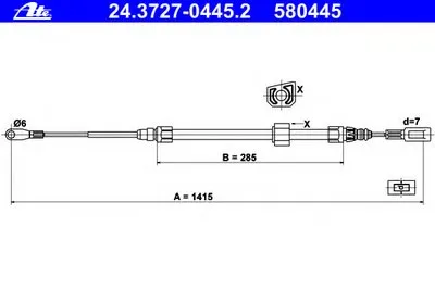 Трос, стояночная тормозная система ATE купить