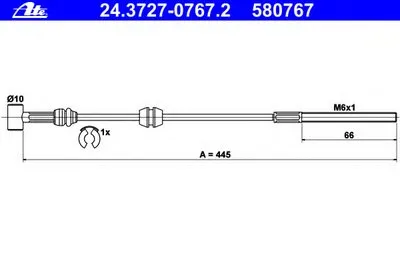 Трос, стояночная тормозная система ATE купить
