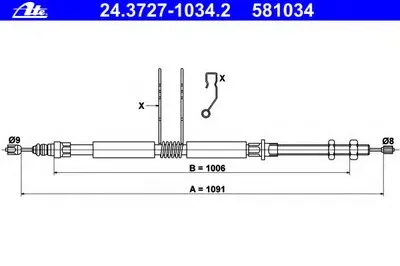 Трос, стояночная тормозная система ATE купить