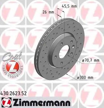 Тормозной диск SPORT BRAKE DISC COAT Z ZIMMERMANN купить