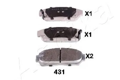 Комплект тормозных колодок, дисковый тормоз ASHIKA купить