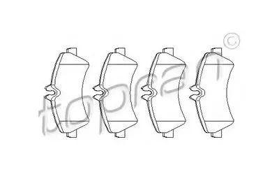 Комплект тормозных колодок, дисковый тормоз TOPRAN купить