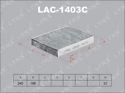 Фильтр, воздух во внутренном пространстве LYNXauto купить