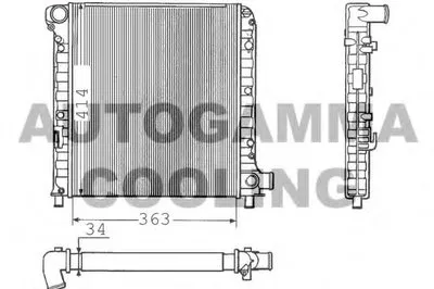 Радиатор, охлаждение двигателя AUTOGAMMA купить