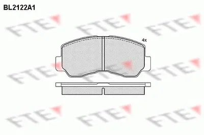 Комплект тормозных колодок, дисковый тормоз FTE купить