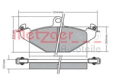 Комплект тормозных колодок, дисковый тормоз METZGER купить