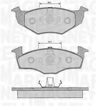 Комплект тормозных колодок, дисковый тормоз MAGNETI MARELLI купить
