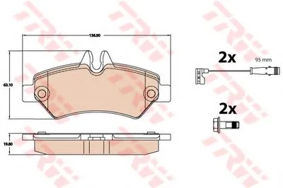 Комплект тормозных колодок, дисковый тормоз TRW купить